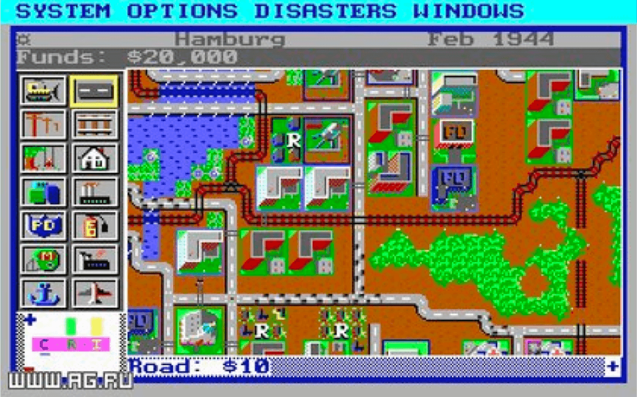 Gameplay screen of SimCity (4/8)