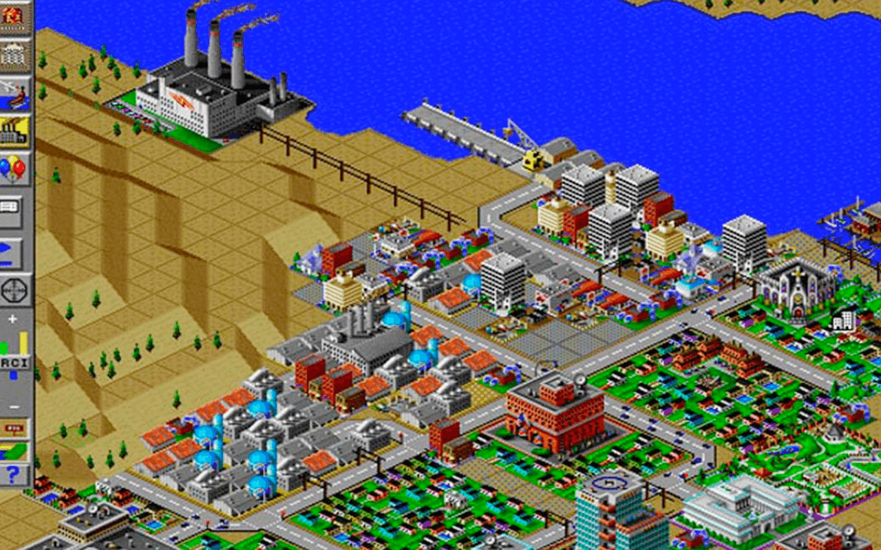 Gameplay screen of SimCity 2000 (7/8)