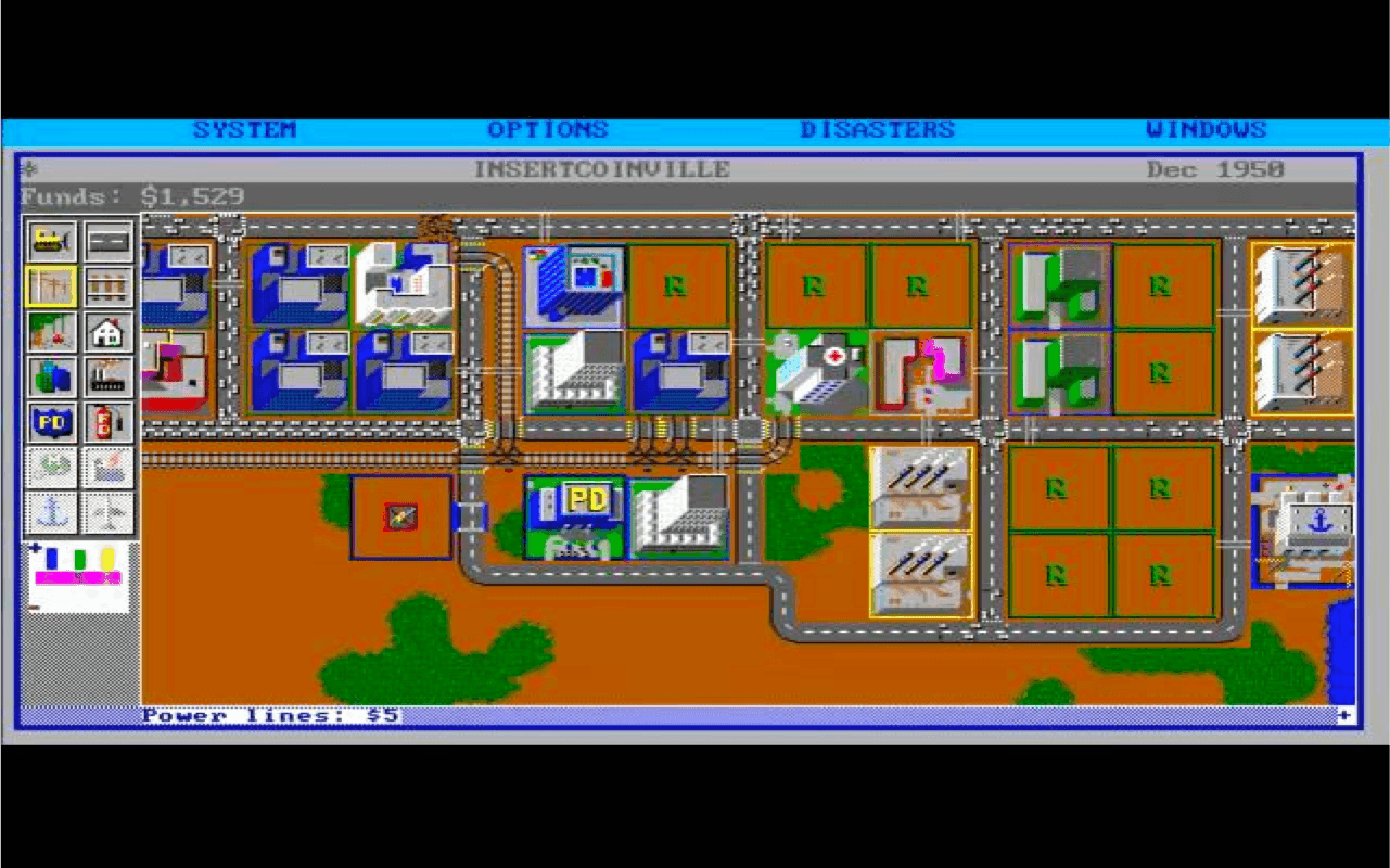 Gameplay screen of SimCity (8/8)