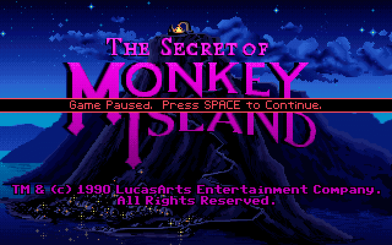 Gameplay screen of The Secret of Monkey Island (2/8)