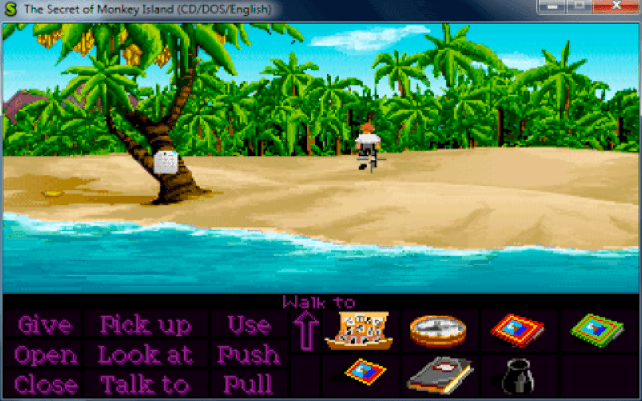 Gameplay screen of The Secret of Monkey Island (8/8)