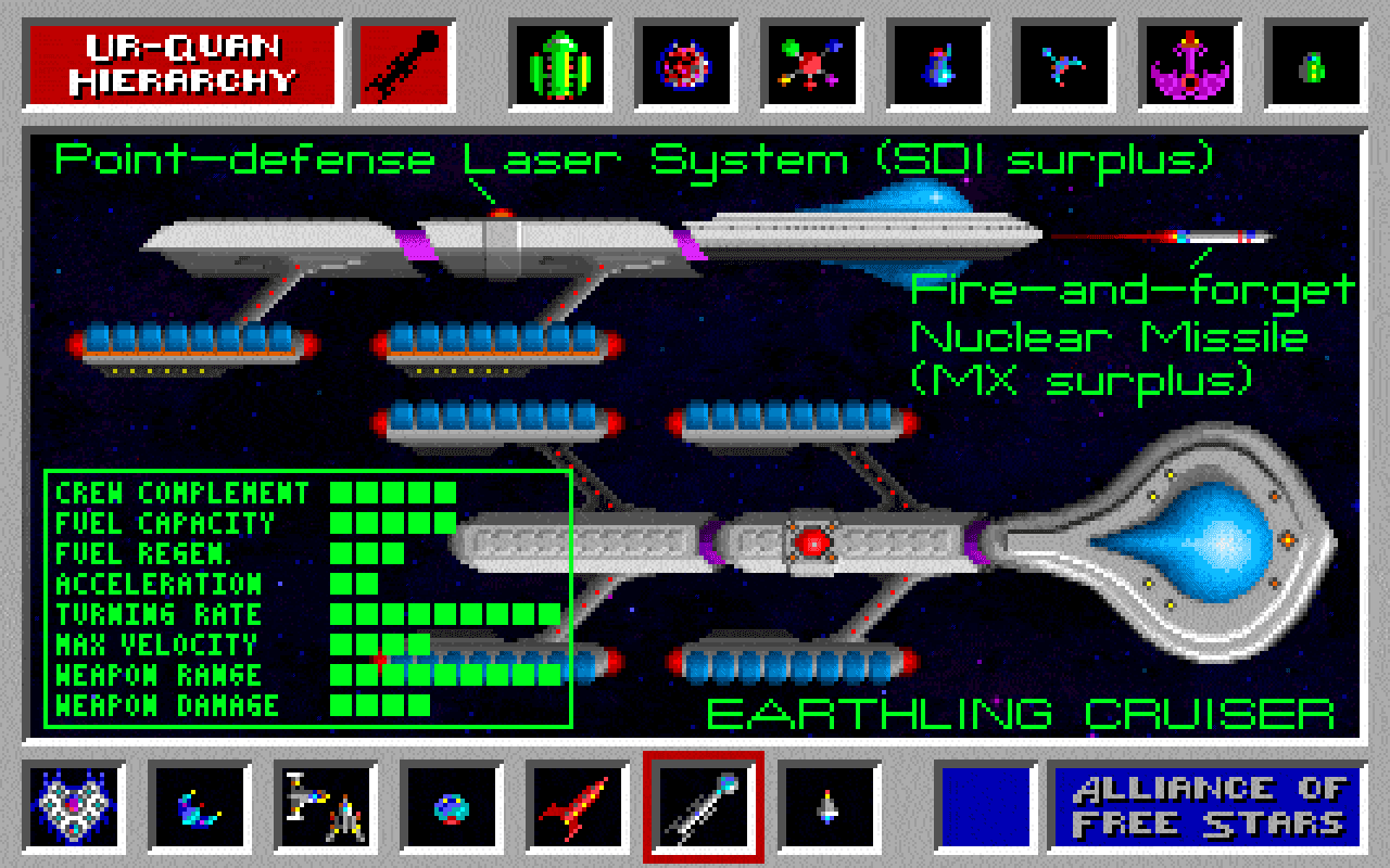 Gameplay screen of Star Control II (3/8)