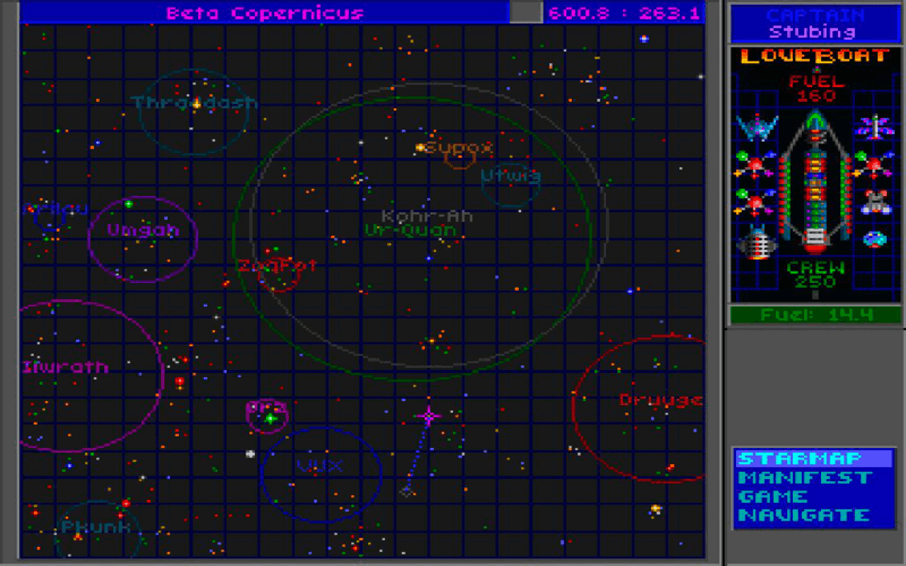 Gameplay screen of Star Control II (5/8)