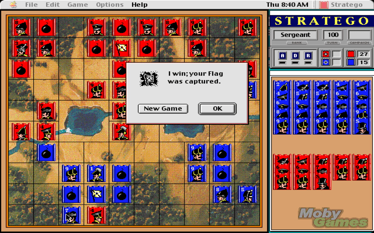 Gameplay screen of Stratego (4/8)