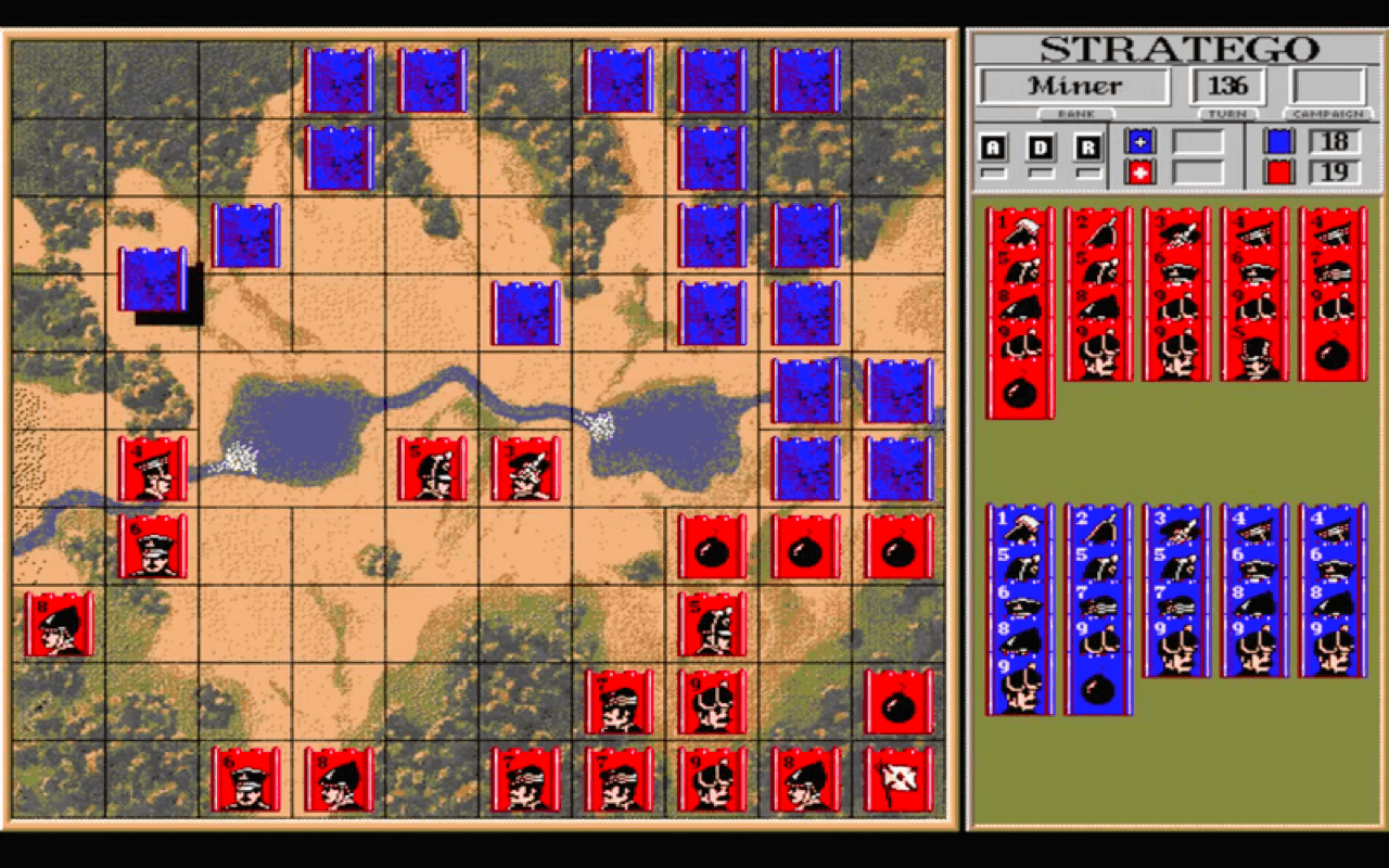 Gameplay screen of Stratego (7/8)