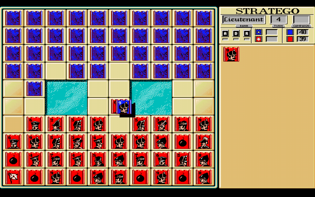 Gameplay screen of Stratego (1/8)