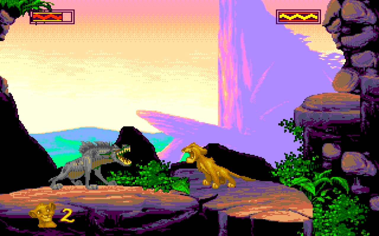Gameplay screen of The Lion King (6/8)