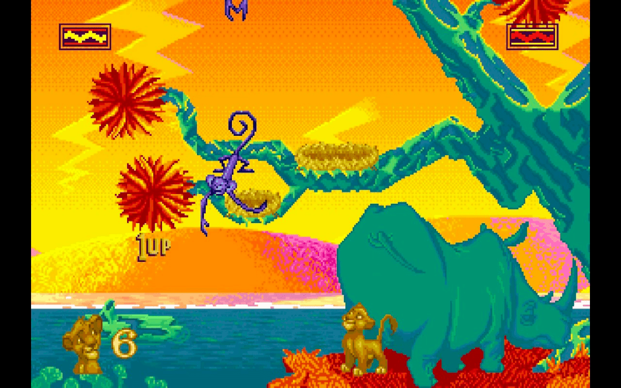 Gameplay screen of The Lion King (8/8)