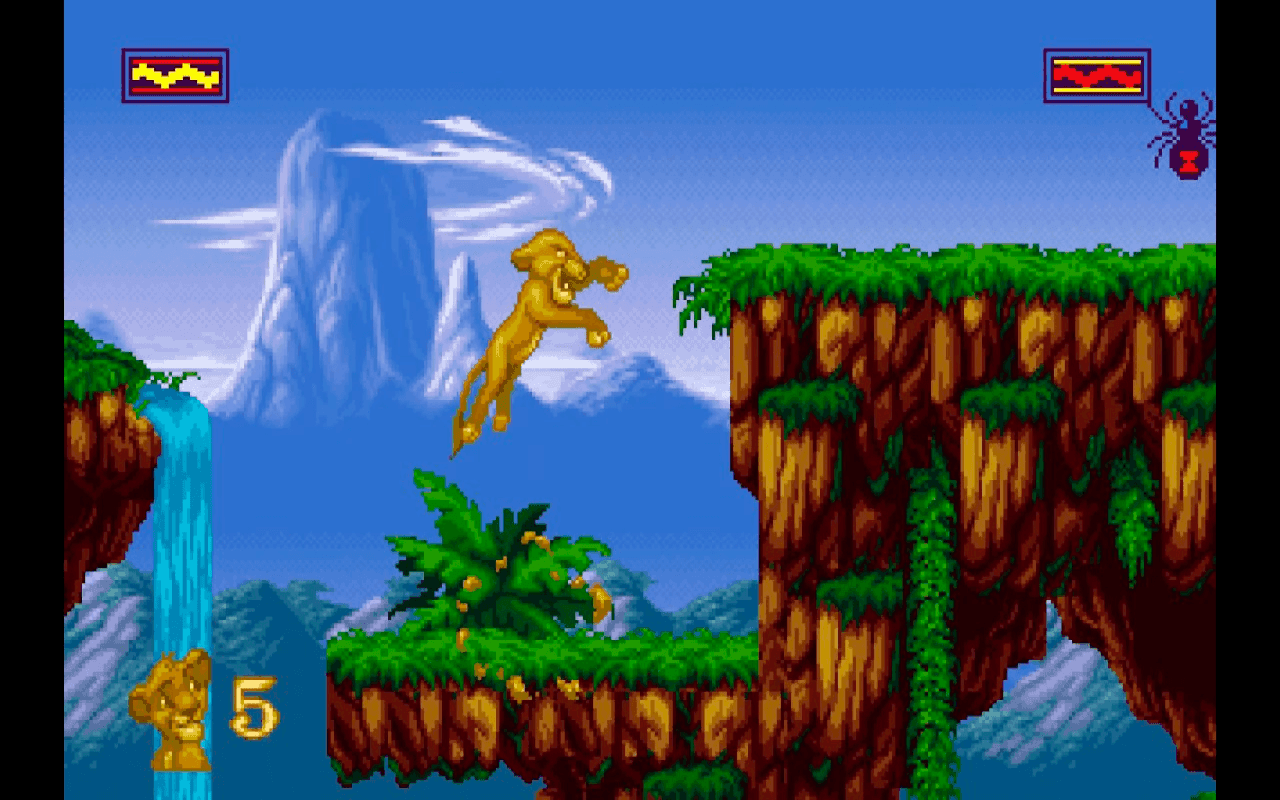 Gameplay screen of The Lion King (7/8)