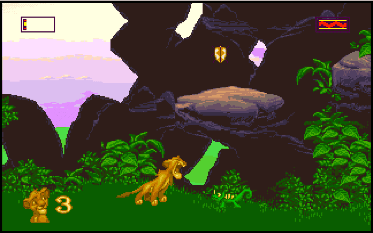 Gameplay screen of The Lion King (5/8)
