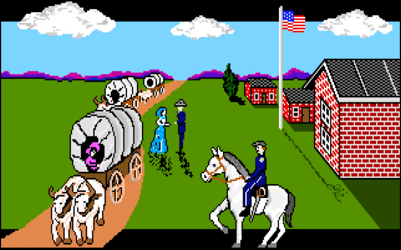 Gameplay screen of The Oregon Trail Deluxe (8/8)