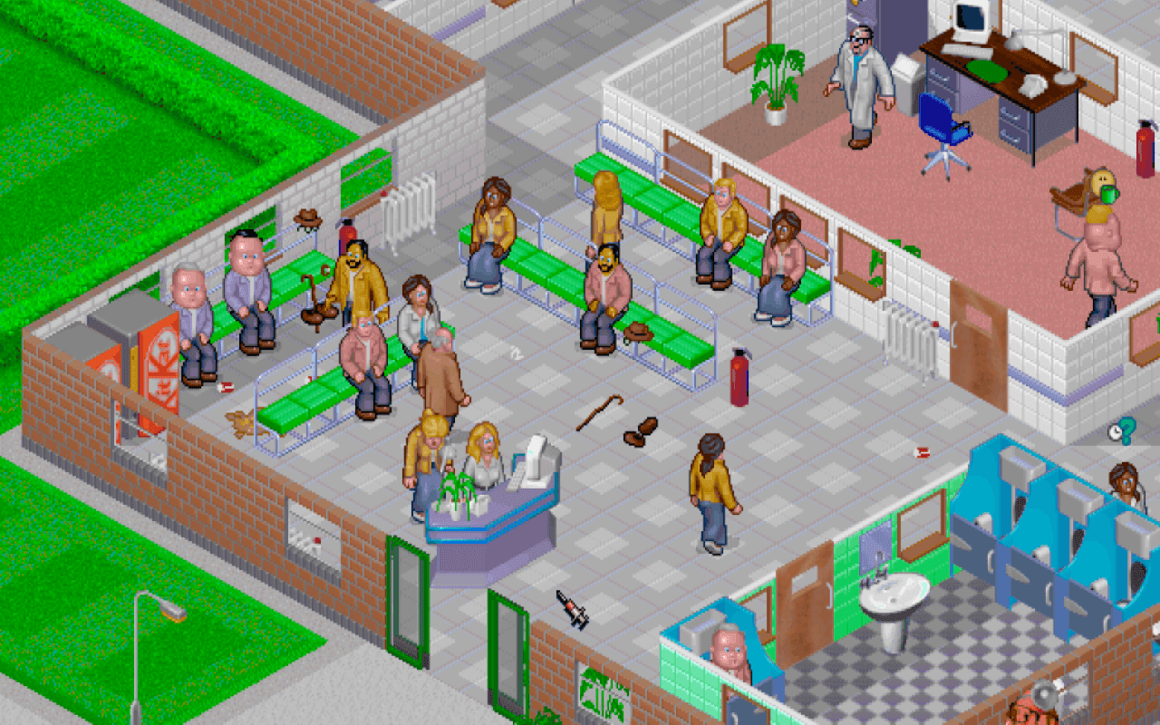 Gameplay screen of Theme Hospital (2/8)