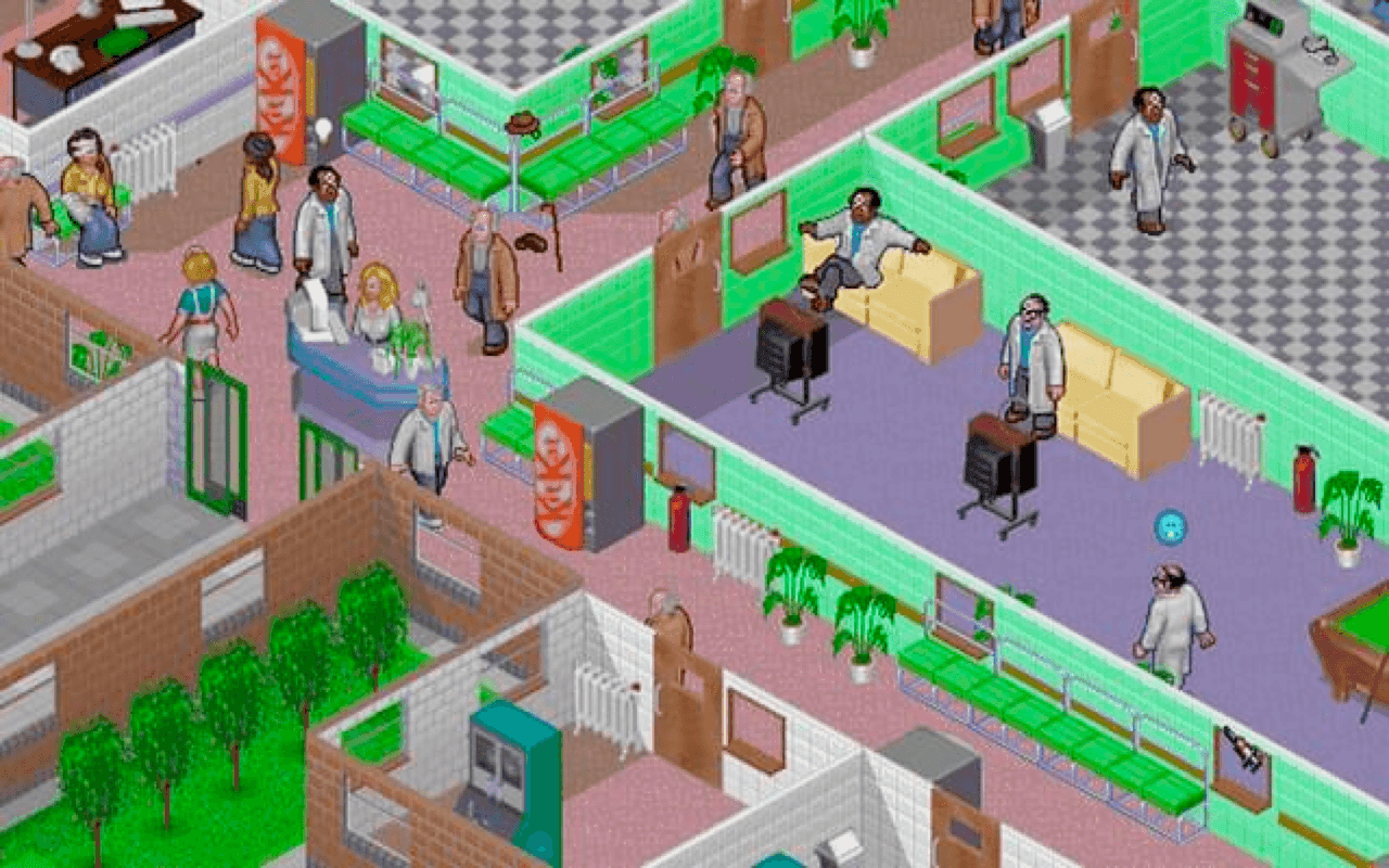 Gameplay screen of Theme Hospital (8/8)