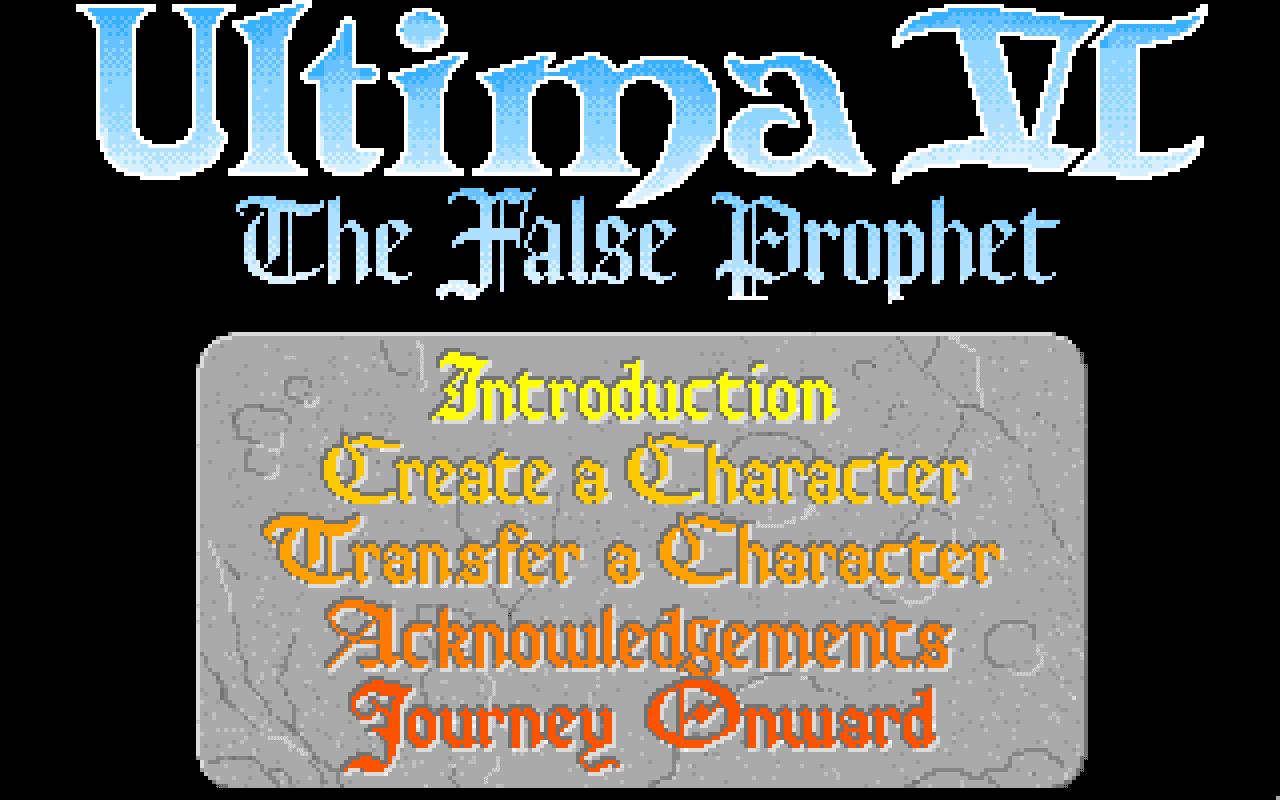 Gameplay screen of Ultima VI: The False Prophet (1/8)