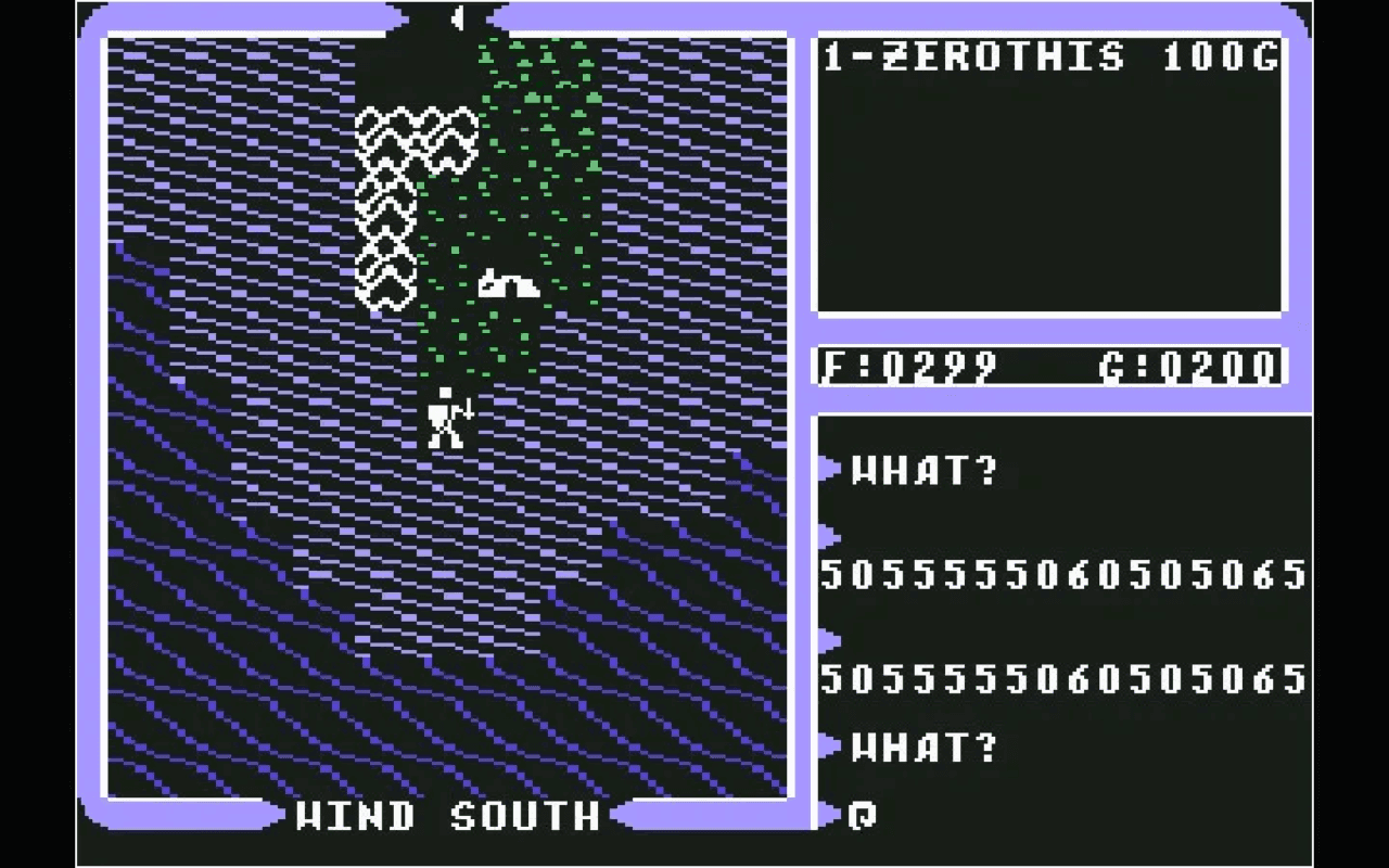 Gameplay screen of Ultima IV: Quest of the Avatar (6/8)
