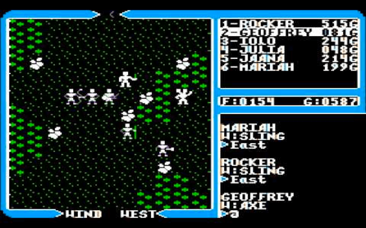 Gameplay screen of Ultima IV: Quest of the Avatar (7/8)