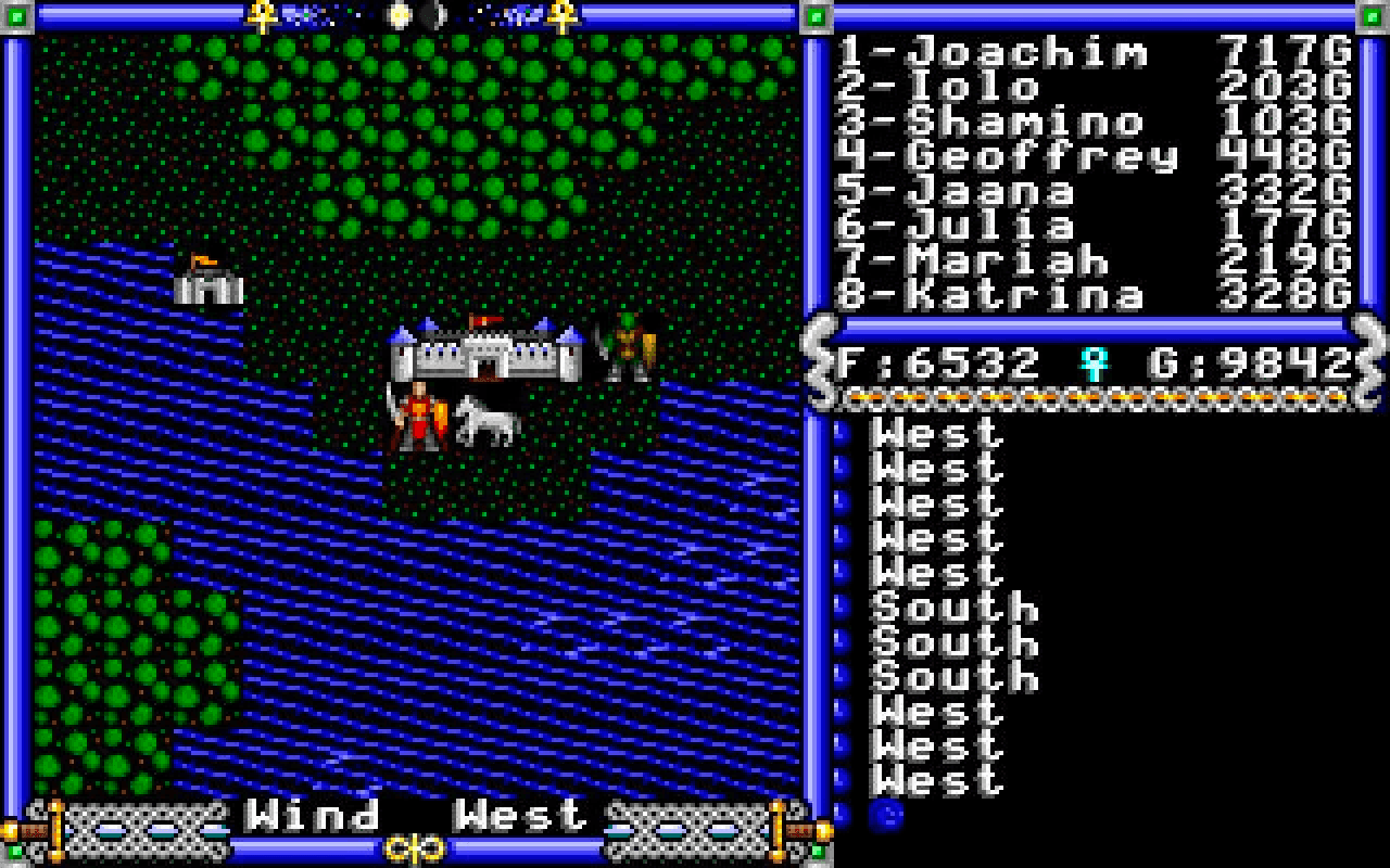 Gameplay screen of Ultima IV: Quest of the Avatar (4/8)