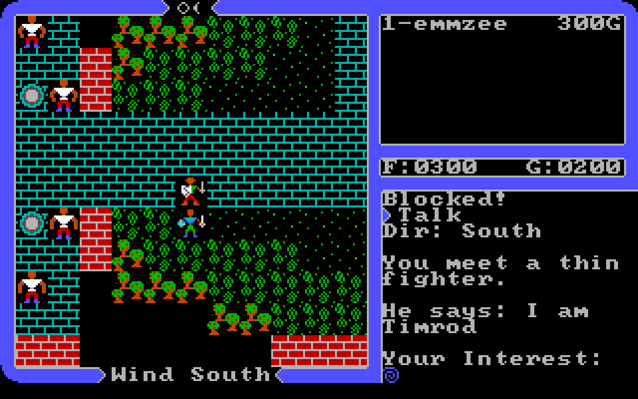 Gameplay screen of Ultima IV: Quest of the Avatar (2/8)