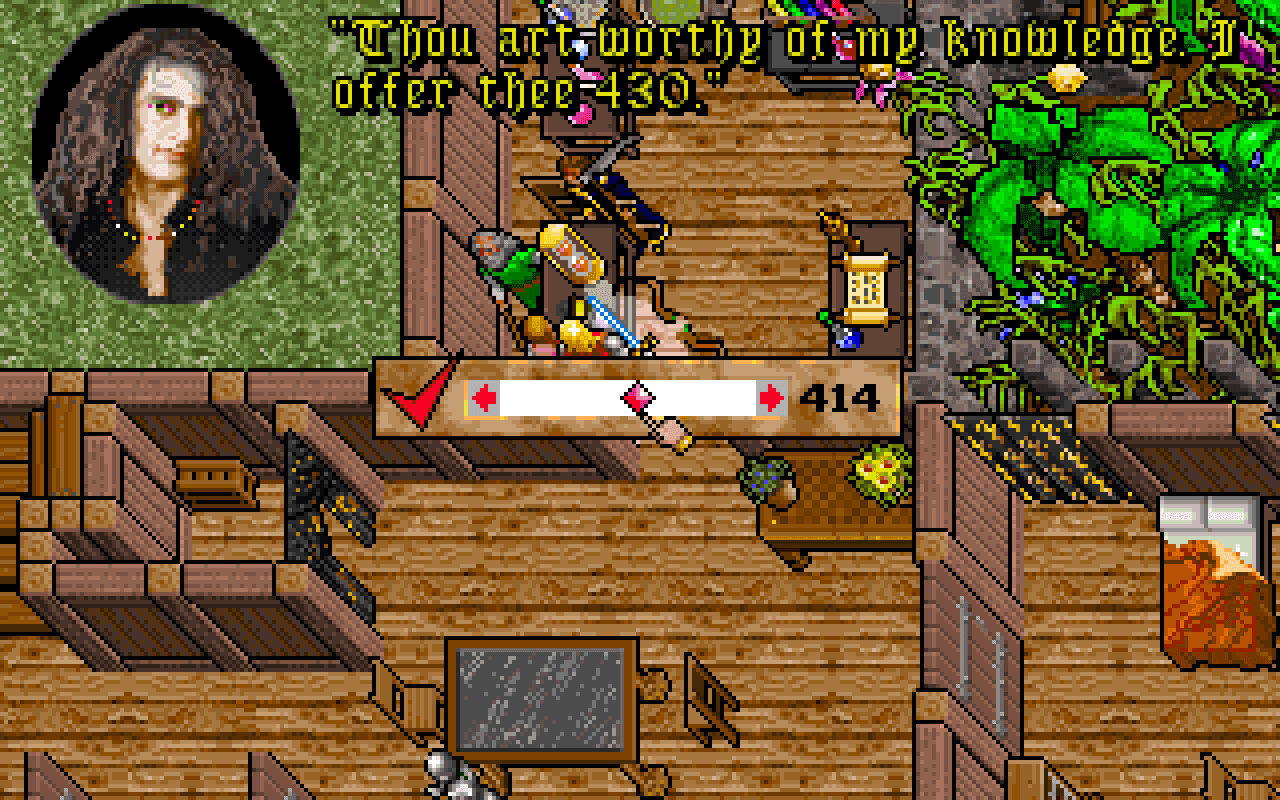Gameplay screen of Ultima VII: Part Two - Serpent Isle (3/8)