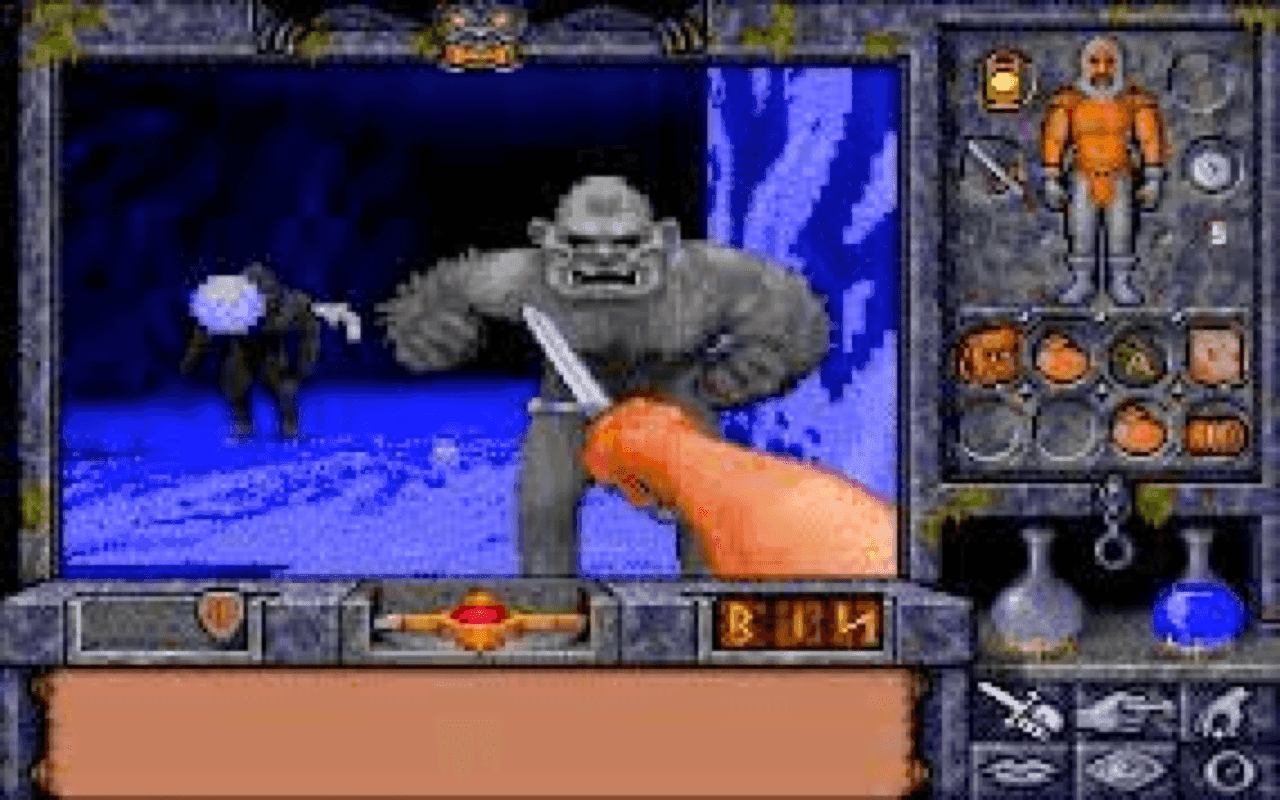 Gameplay screen of Ultima Underworld II: Labyrinth of Worlds (7/8)
