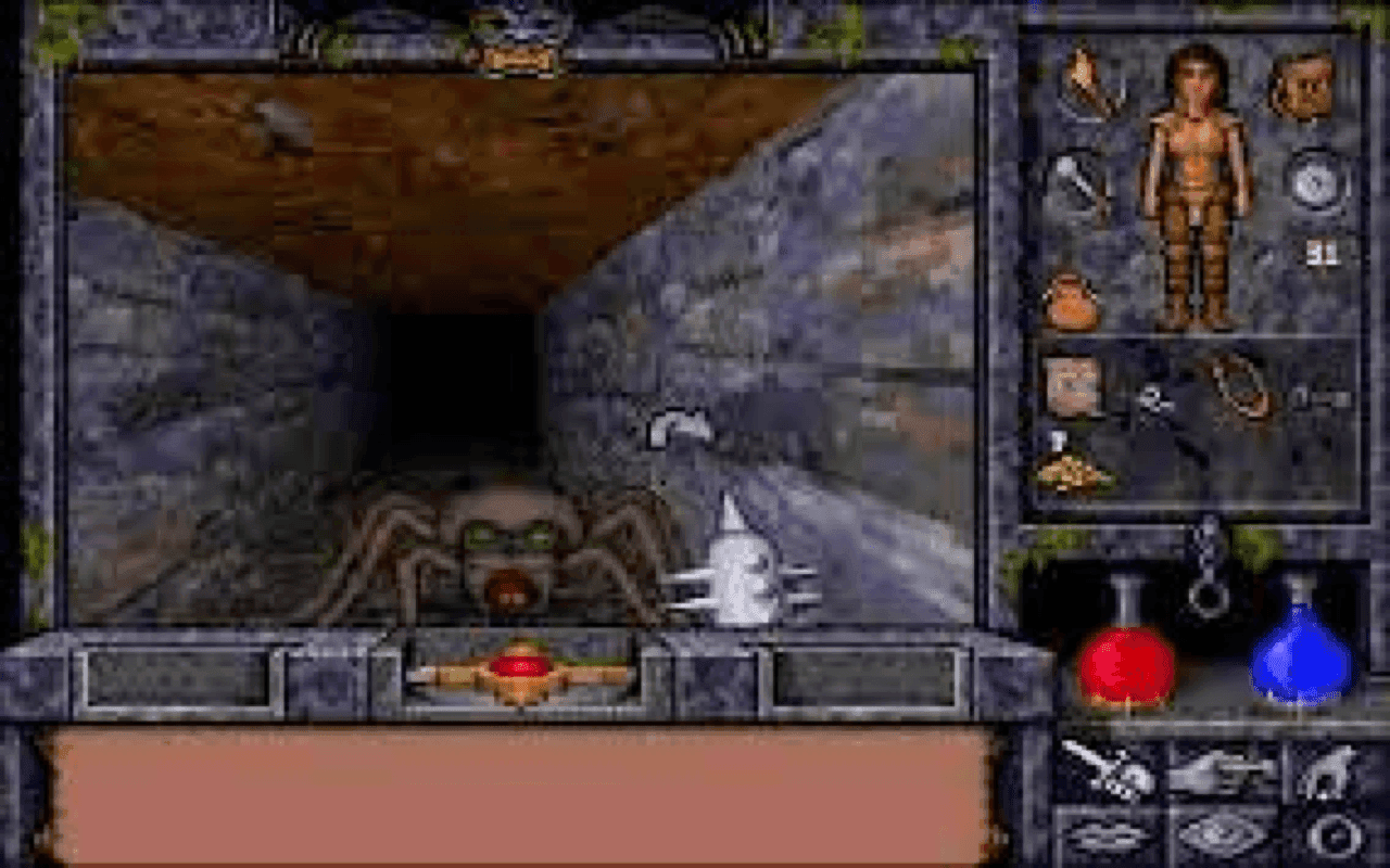 Gameplay screen of Ultima Underworld II: Labyrinth of Worlds (8/8)