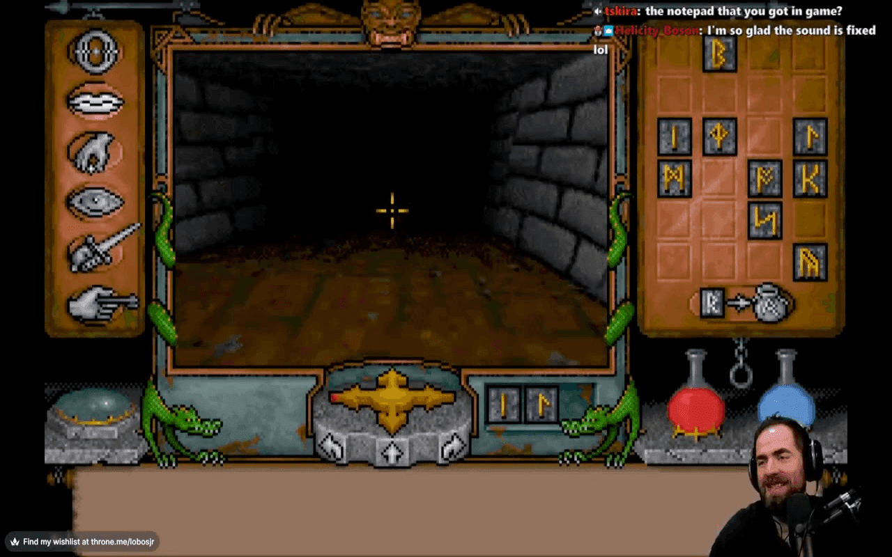 Gameplay screen of Ultima Underworld: The Stygian Abyss (7/8)