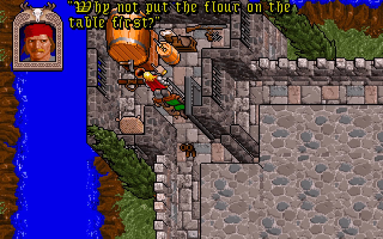 Gameplay screen of Ultima VII: The Black Gate (3/8)