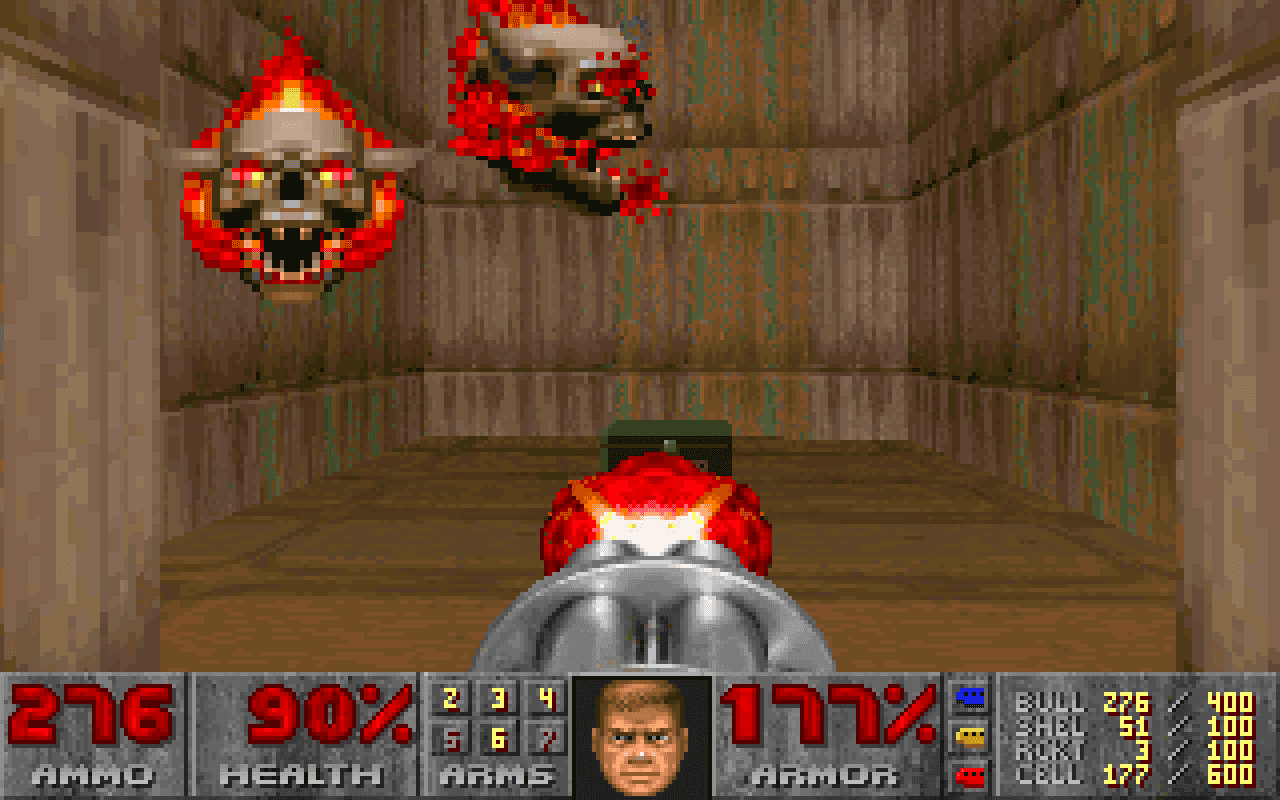 Gameplay screen of The Ultimate Doom (5/8)