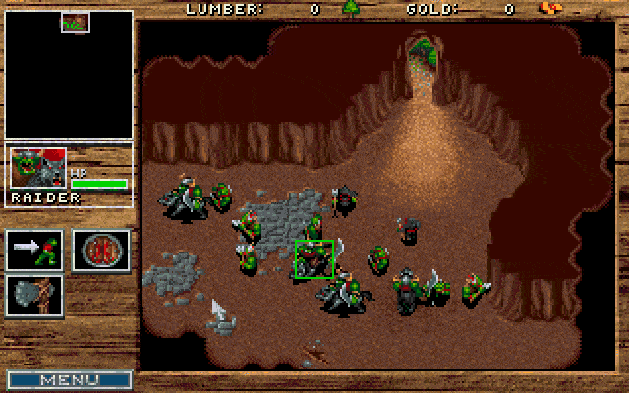 Gameplay screen of WarCraft: Orcs & Humans (2/8)