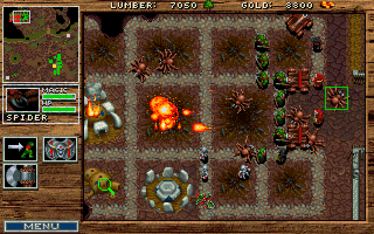 Gameplay screen of WarCraft: Orcs & Humans (1/8)
