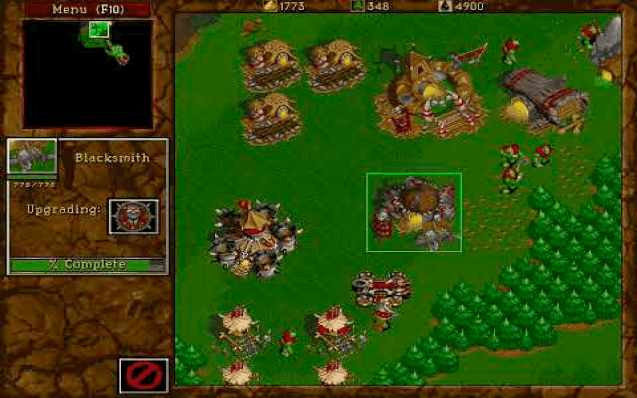 Gameplay screen of WarCraft II: Tides of Darkness (5/8)
