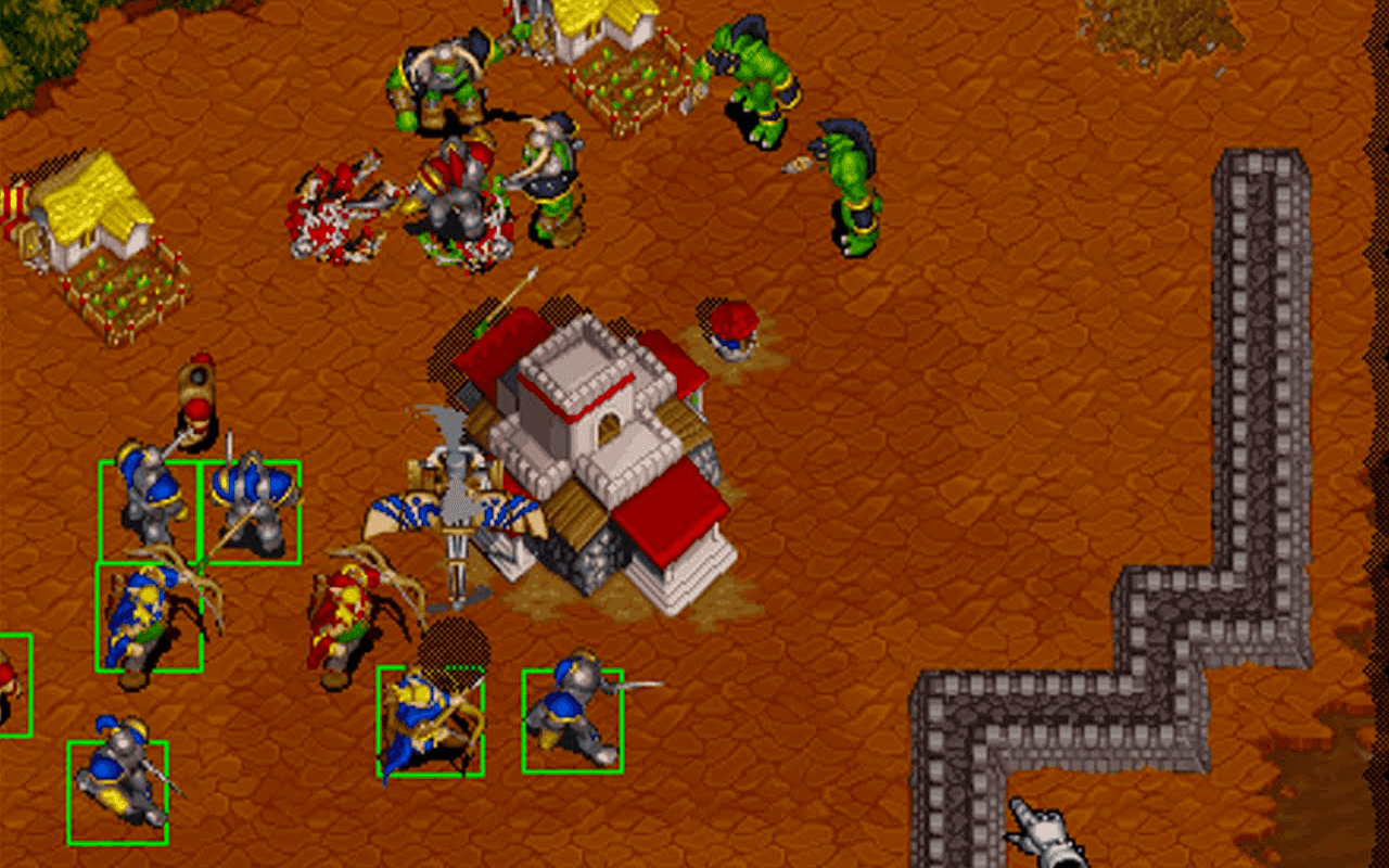 Gameplay screen of WarCraft II: Tides of Darkness (7/8)