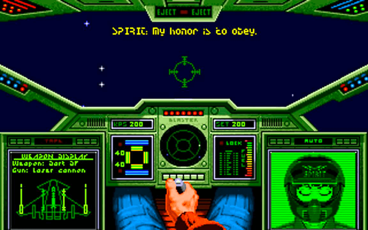 Gameplay screen of Wing Commander (2/4)