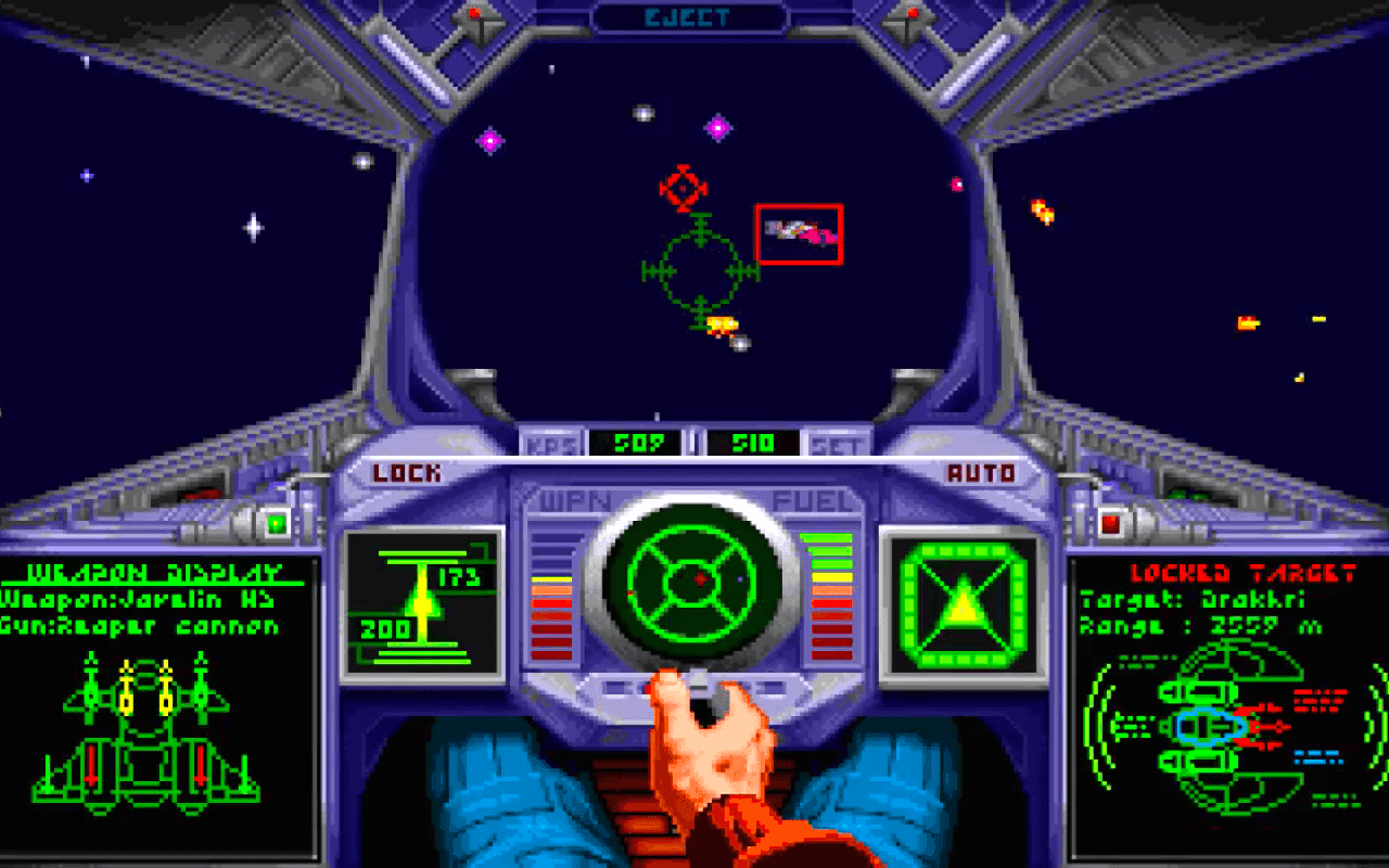 Gameplay screen of Wing Commander Academy (2/4)