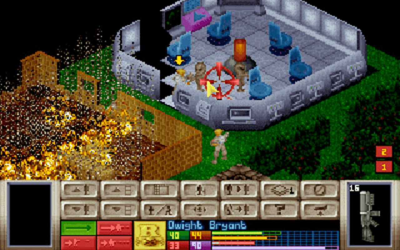 Gameplay screen of X-COM: UFO Defense (8/8)
