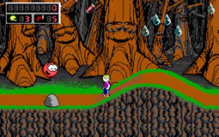 Gameplay screen of Commander Keen 4: Secret of the Oracle (5/8) Gameplay screen of Commander Keen 4: Secret of the Oracle (5/8)