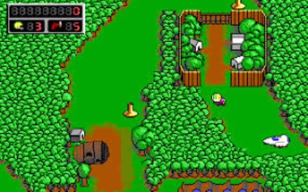 Gameplay screen of Commander Keen 4: Secret of the Oracle (6/8) Gameplay screen of Commander Keen 4: Secret of the Oracle (6/8)