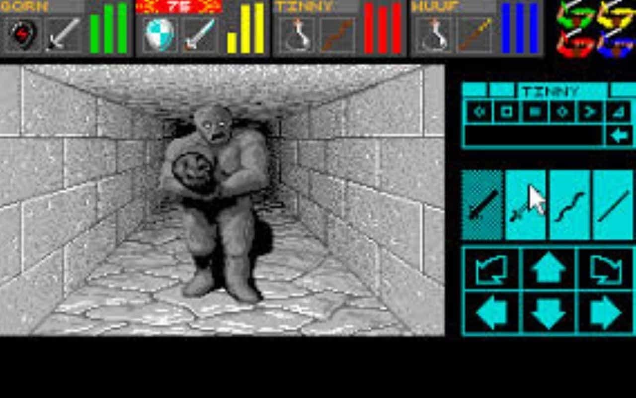 Gameplay screen of Dungeon Master (1/8) Gameplay screen of Dungeon Master (1/8)
