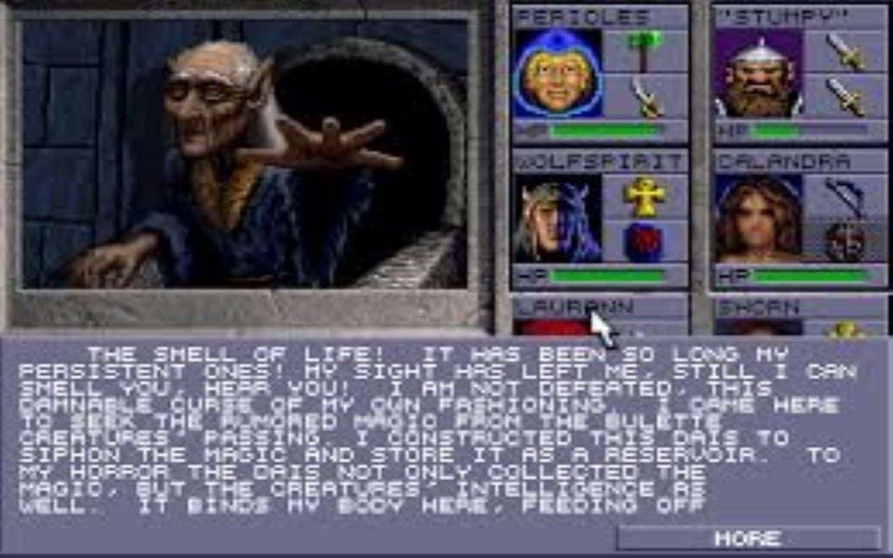 Gameplay screen of Eye of the Beholder II: The Legend of Darkmoon (8/8) Gameplay screen of Eye of the Beholder II: The Legend of Darkmoon (8/8)