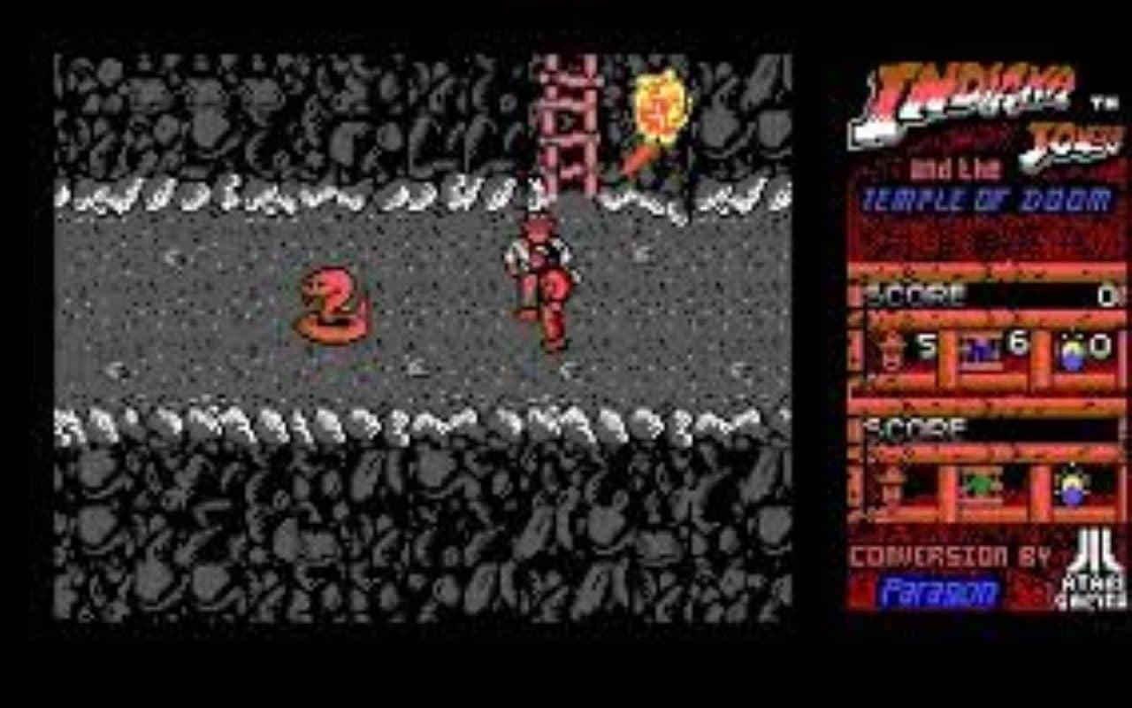 Gameplay screen of Indiana Jones and the Temple of Doom (2/4) Gameplay screen of Indiana Jones and the Temple of Doom (2/4)