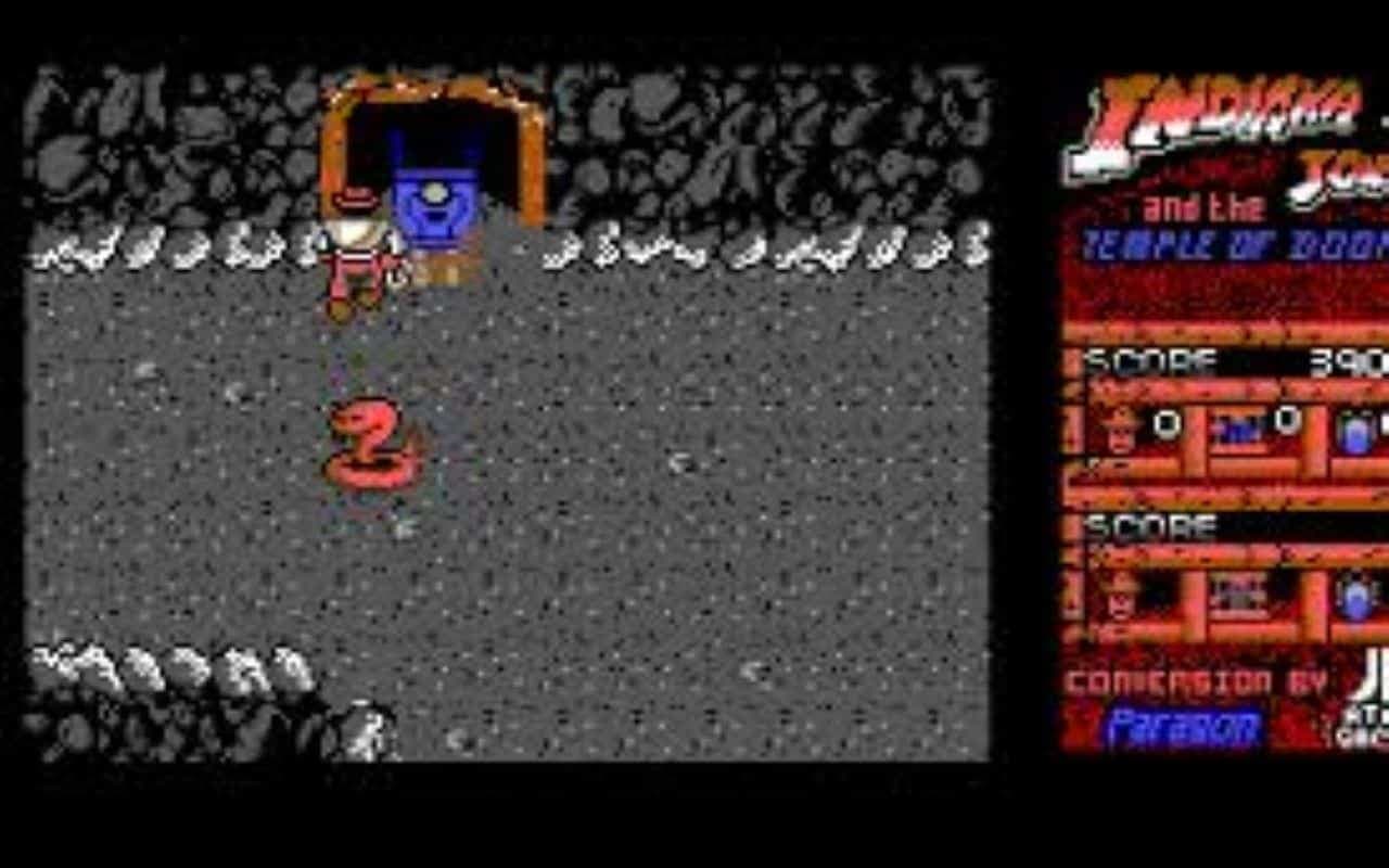 Gameplay screen of Indiana Jones and the Temple of Doom (1/4) Gameplay screen of Indiana Jones and the Temple of Doom (1/4)