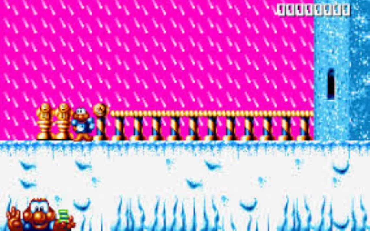 Gameplay screen of James Pond 2 Codename RoboCod (6/8) Gameplay screen of James Pond 2 Codename RoboCod (6/8)