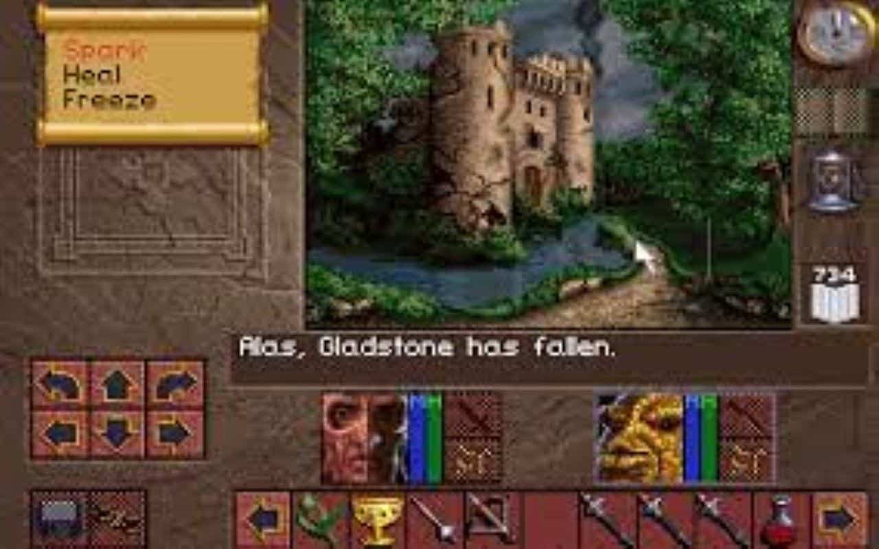 Gameplay screen of Lands of Lore: The Throne of Chaos (7/8) Gameplay screen of Lands of Lore: The Throne of Chaos (7/8)