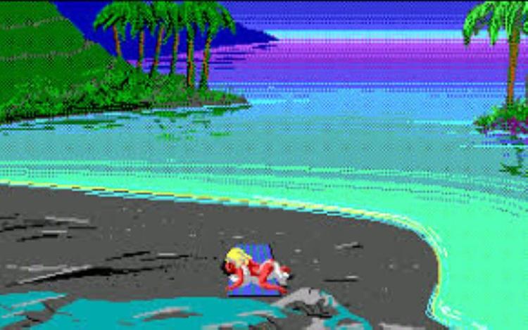 Gameplay screen of Leisure Suit Larry III: Passionate Patti in Pursuit of the Pulsating Pectorals (3/4) Gameplay screen of Leisure Suit Larry III: Passionate Patti in Pursuit of the Pulsating Pectorals (3/4)