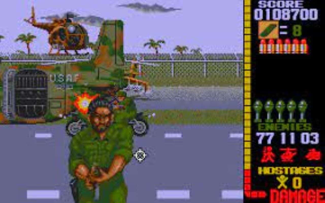 Gameplay screen of Operation Wolf (5/8) Gameplay screen of Operation Wolf (5/8)