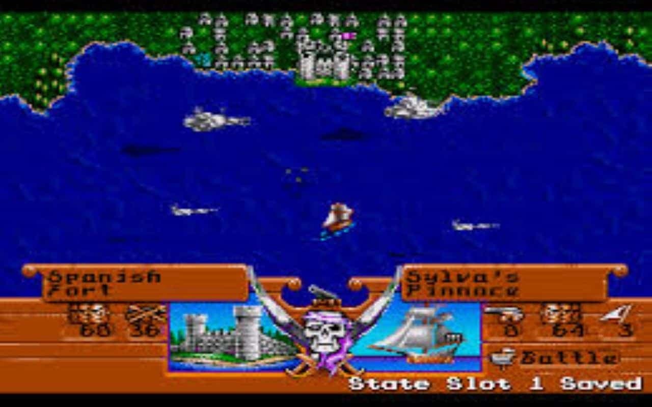Gameplay screen of Pirates! Gold (6/8) Gameplay screen of Pirates! Gold (6/8)