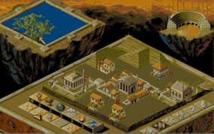 Gameplay screen of Populous II: Trials of the Olympian Gods (1/4) Gameplay screen of Populous II: Trials of the Olympian Gods (1/4)