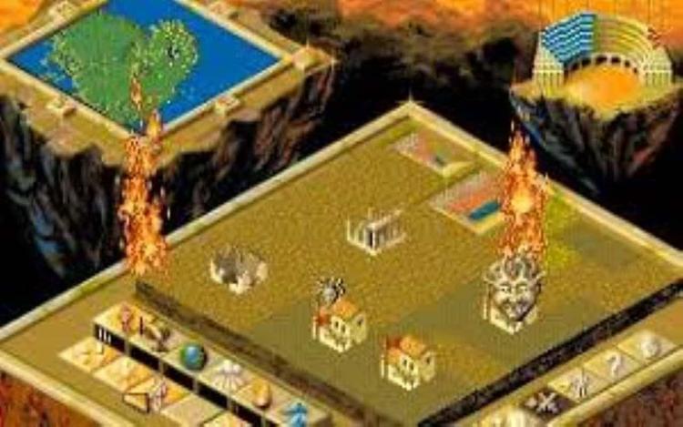 Gameplay screen of Populous II: Trials of the Olympian Gods (4/4) Gameplay screen of Populous II: Trials of the Olympian Gods (4/4)