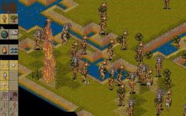 Gameplay screen of Populous II: Trials of the Olympian Gods (3/4) Gameplay screen of Populous II: Trials of the Olympian Gods (3/4)