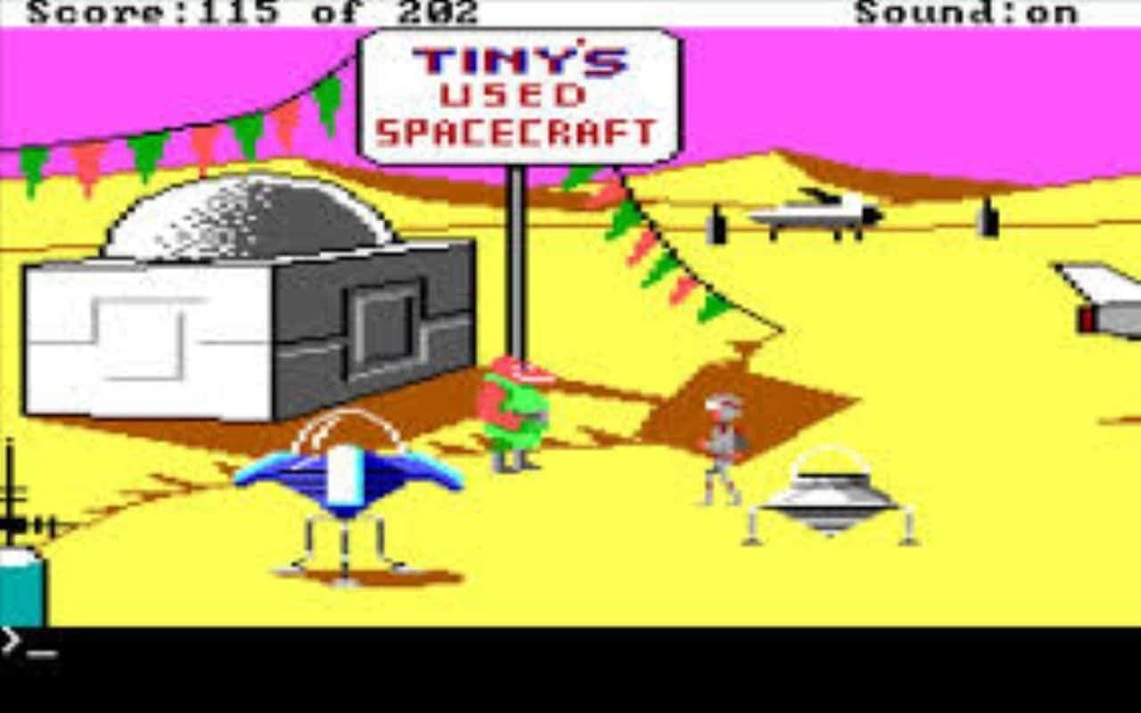 Gameplay screen of Space Quest: Chapter I - The Sarien Encounter (3/8) Gameplay screen of Space Quest: Chapter I - The Sarien Encounter (3/8)